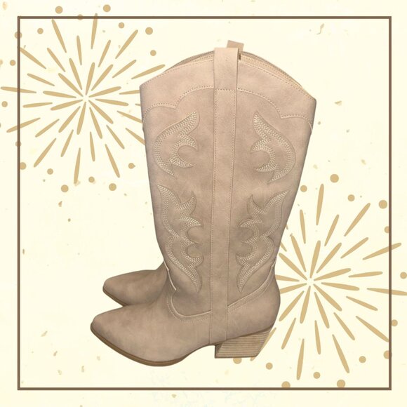 Dolce Vita Cowgirl Kara’s Boots COLOR: SAND NUBUCK - NEW - Size 9 Womens - Picture 2 of 8